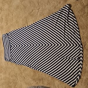 Merona Navy Blue and White Maxi Skirt
